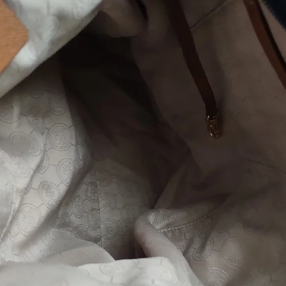 Michael Kors Dark Blue and Brown Tote - Picture 13 of 15